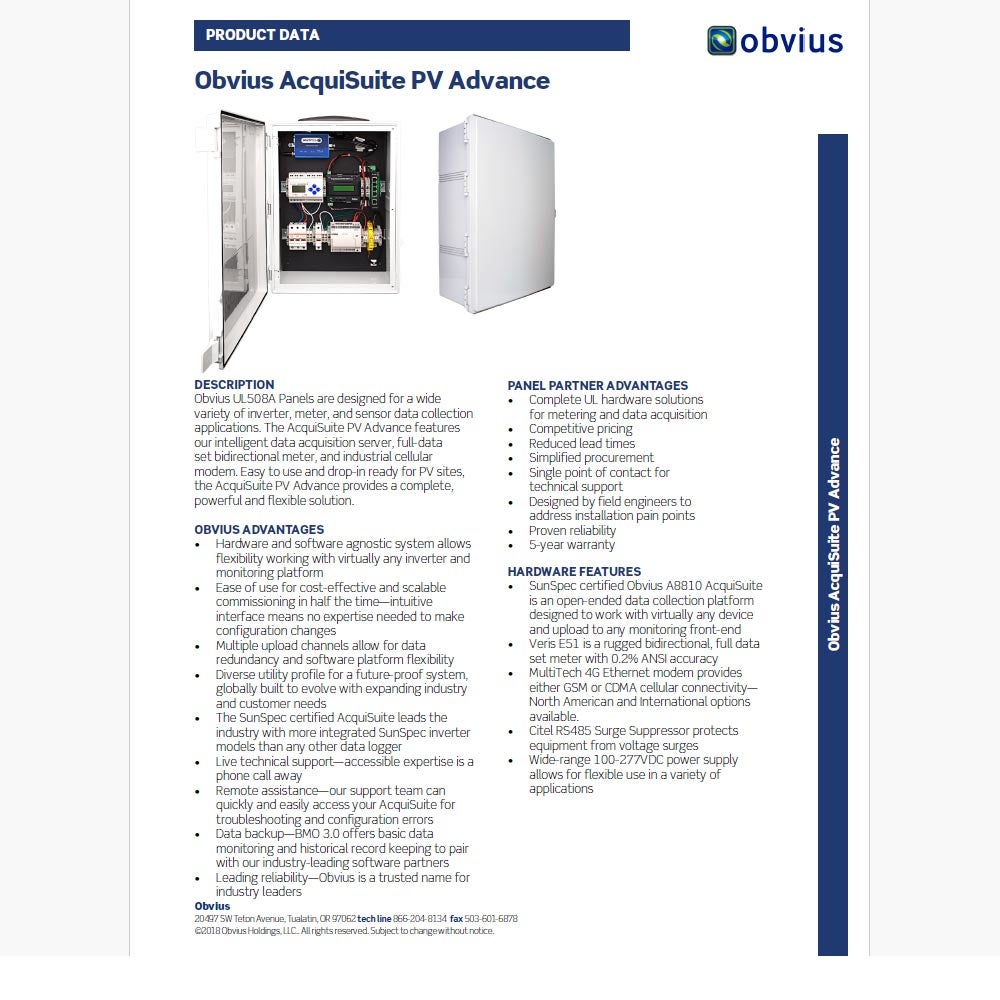 Obvius AcquiSuite PC advance